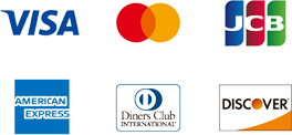 VISA,Master Card,JCB,AMERICAN EXPRESS,Dinner Club International,Discover